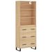 Buffet haut Chêne sonoma 69,5x34x180 cm Bois d'ingénierie - Photo n°1