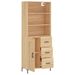 Buffet haut Chêne sonoma 69,5x34x180 cm Bois d'ingénierie - Photo n°1