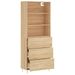 Buffet haut Chêne sonoma 69,5x34x180 cm Bois d'ingénierie - Photo n°4