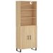 Buffet haut Chêne sonoma 69,5x34x180 cm Bois d'ingénierie - Photo n°1