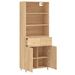 Buffet haut Chêne sonoma 69,5x34x180 cm Bois d'ingénierie - Photo n°4