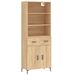 Buffet haut Chêne sonoma 69,5x34x180 cm Bois d'ingénierie - Photo n°1