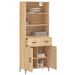 Buffet haut Chêne sonoma 69,5x34x180 cm Bois d'ingénierie - Photo n°3