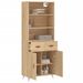 Buffet haut Chêne sonoma 69,5x34x180 cm Bois d'ingénierie - Photo n°3