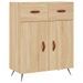 Buffet haut Chêne sonoma 69,5x34x180 cm Bois d'ingénierie - Photo n°7