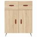 Buffet haut Chêne sonoma 69,5x34x180 cm Bois d'ingénierie - Photo n°8