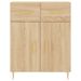 Buffet haut Chêne sonoma 69,5x34x180 cm Bois d'ingénierie - Photo n°8