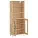 Buffet haut Chêne sonoma 69,5x34x180 cm Bois d'ingénierie - Photo n°4