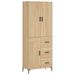 Buffet haut Chêne sonoma 69,5x34x180 cm Bois d'ingénierie - Photo n°1
