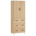 Buffet haut Chêne sonoma 69,5x34x180 cm Bois d'ingénierie - Photo n°1