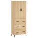 Buffet haut Chêne sonoma 69,5x34x180 cm Bois d'ingénierie - Photo n°1