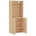 Buffet haut Chêne sonoma 69,5x34x180 cm Bois d'ingénierie - Photo n°4