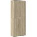 Buffet haut chêne sonoma 70x35x180 cm bois d'ingénierie - Photo n°2