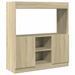 Buffet haut chêne sonoma 92x33x100 cm bois d'ingénierie - Photo n°2