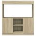 Buffet haut chêne sonoma 92x33x100 cm bois d'ingénierie - Photo n°5