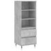 Buffet haut Gris béton 40x36x110 cm Bois d'ingénierie - Photo n°1