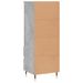 Buffet haut Gris béton 40x36x110 cm Bois d'ingénierie - Photo n°8