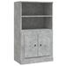Buffet haut gris béton 60x35,5x103,5 cm bois d'ingénierie - Photo n°1