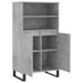 Buffet haut Gris béton 60x36x110 cm Bois d'ingénierie - Photo n°5