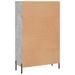 Buffet haut gris béton 69,5x31x115 cm bois d'ingénierie - Photo n°8