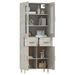 Buffet haut Gris béton 69,5x34x180 cm Bois d'ingénierie 8 - Photo n°5