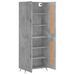 Buffet haut Gris béton 69,5x34x180 cm Bois d'ingénierie - Photo n°4