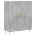 Buffet haut Gris béton 69,5x34x180 cm Bois d'ingénierie - Photo n°7