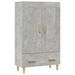 Buffet haut Gris béton 70x31x115 cm Bois d'ingénierie - Photo n°1