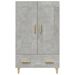 Buffet haut Gris béton 70x31x115 cm Bois d'ingénierie - Photo n°6