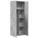 Buffet haut gris béton 70x35x180 cm bois d'ingénierie - Photo n°6