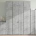 Buffet haut gris béton 80x42,5x249 cm bois d'ingénierie - Photo n°1
