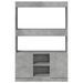 Buffet haut gris béton 92x33x140 cm bois d'ingénierie - Photo n°5