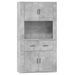 Buffet haut Gris béton Bois d'ingénierie - Photo n°1