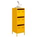 Buffet haut jaune moutarde 39x35x103,5 cm acier - Photo n°1