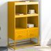 Buffet haut jaune moutarde 68,5x39x111,5cm acier laminé à froid - Photo n°1