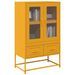 Buffet haut jaune moutarde 68x39x111,5 cm acier - Photo n°1