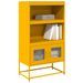 Buffet haut jaune moutarde 68x39x123 cm acier - Photo n°1