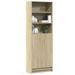 Buffet haut LED chêne sonoma 69x32,5x200 cm bois d’ingénierie - Photo n°1