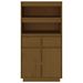 Buffet haut Marron miel 60x40x116,5 cm Bois massif de pin - Photo n°3