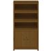 Buffet haut Marron miel 80x35x154 cm Bois massif de pin - Photo n°5