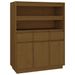 Buffet haut Marron miel 89x40x116,5 cm Bois massif de pin - Photo n°1