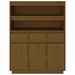 Buffet haut Marron miel 89x40x116,5 cm Bois massif de pin - Photo n°3