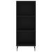 Buffet haut Noir 34,5x32,5x180 cm Bois d'ingénierie - Photo n°7