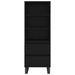 Buffet haut Noir 40x36x110 cm Bois d'ingénierie - Photo n°5