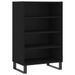 Buffet haut noir 57x35x90 cm bois d'ingénierie - Photo n°1