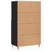 Buffet haut Noir 60x36x110 cm Bois d'ingénierie - Photo n°8