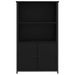 Buffet haut noir 62x32x103,5 cm bois d'ingénierie - Photo n°5