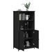 Buffet haut noir 62x36x121,5 cm bois d'ingénierie - Photo n°4