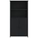 Buffet haut noir 62x36x121,5 cm bois d'ingénierie - Photo n°5