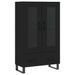 Buffet haut noir 69,5x31x115 cm bois d'ingénierie - Photo n°1